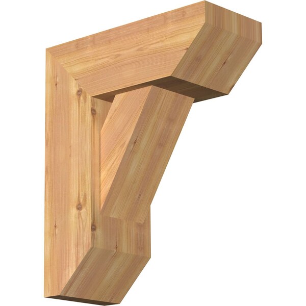 Ekena Millwork Traditional Slat Smooth Bracket w/ Offset Brace, Western Red Cedar, 7 1/2"W x 18"D x 22"H BKT0806X18X22TRA06SWR - main